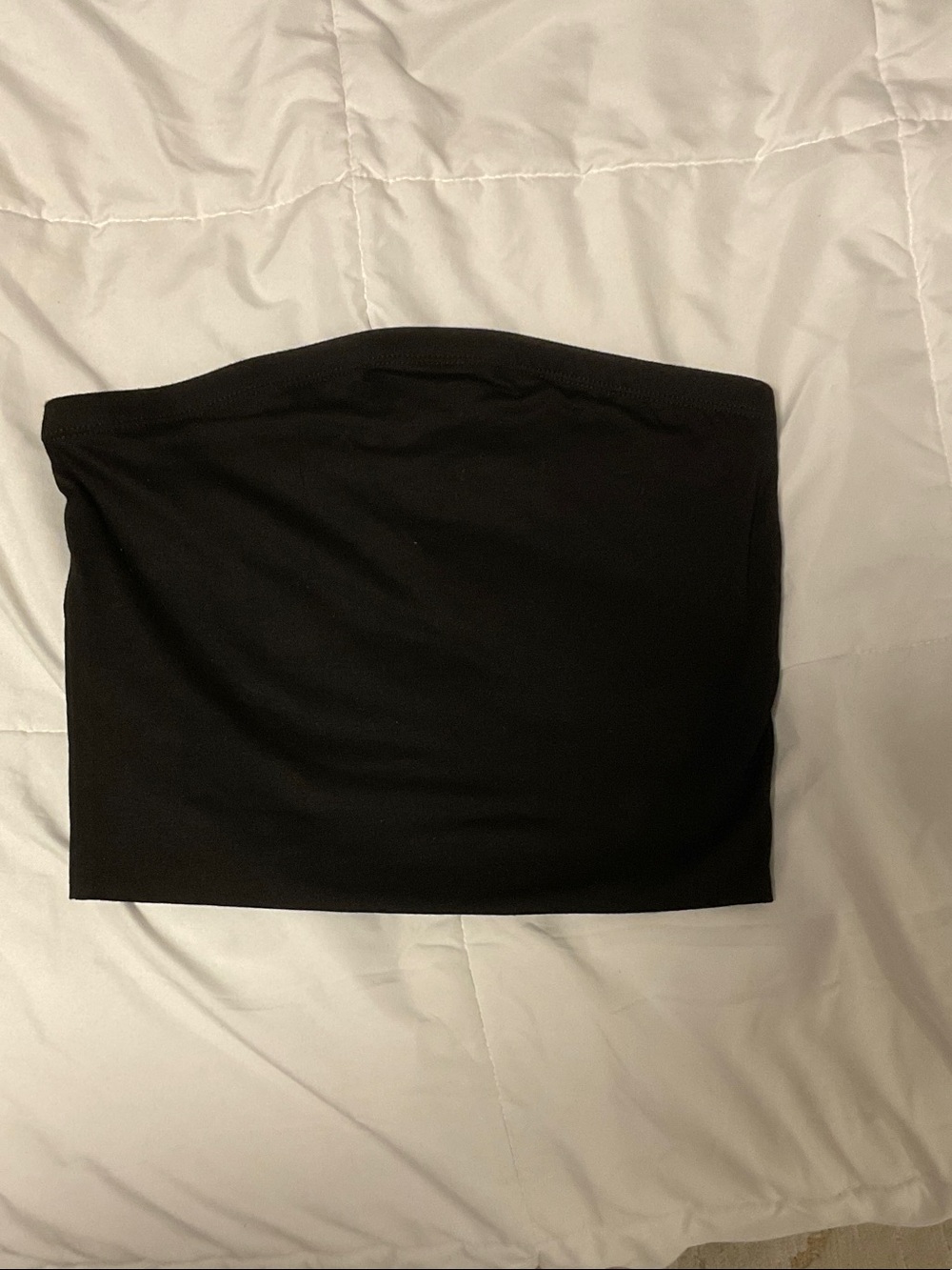 Amazon Black Strapless Crop Tube Top
